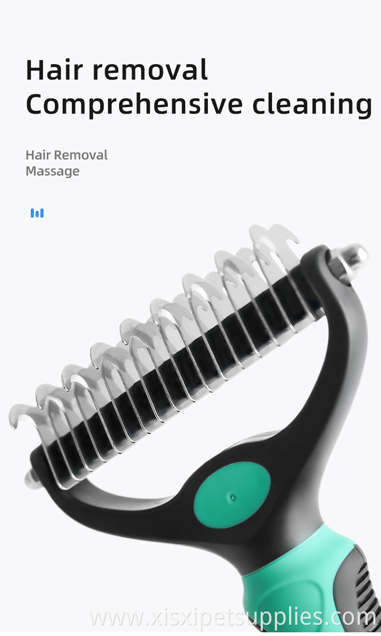 Factory Wholesale Double Sided Long Hair Pet Knot Comb Pet Dematting Cat Dog Comb Brush